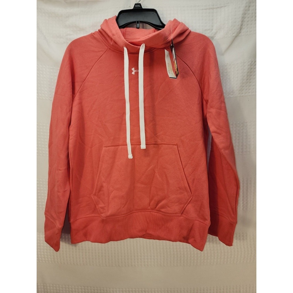 Under Armour Women's XS UA Storm Fleece Big Logo Pullover Hoodie Pink Coral